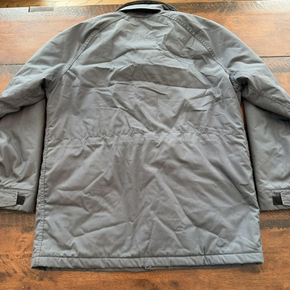 Vintage Woolrich Jacket Mens Large Gray‎ Insulated Parka Plaid Wool Lined USA